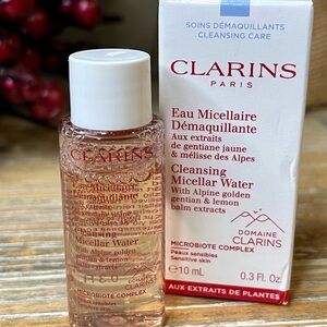 Clarins Cleansing Micellar Water 10 ml (Travel Size). New Low Price!